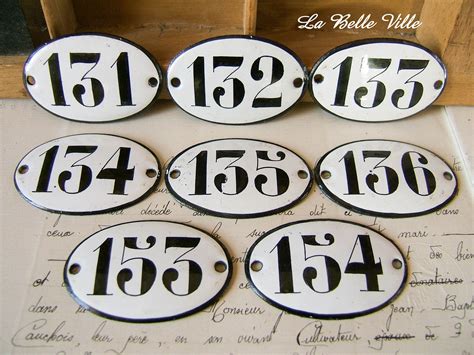 french enamel number plates